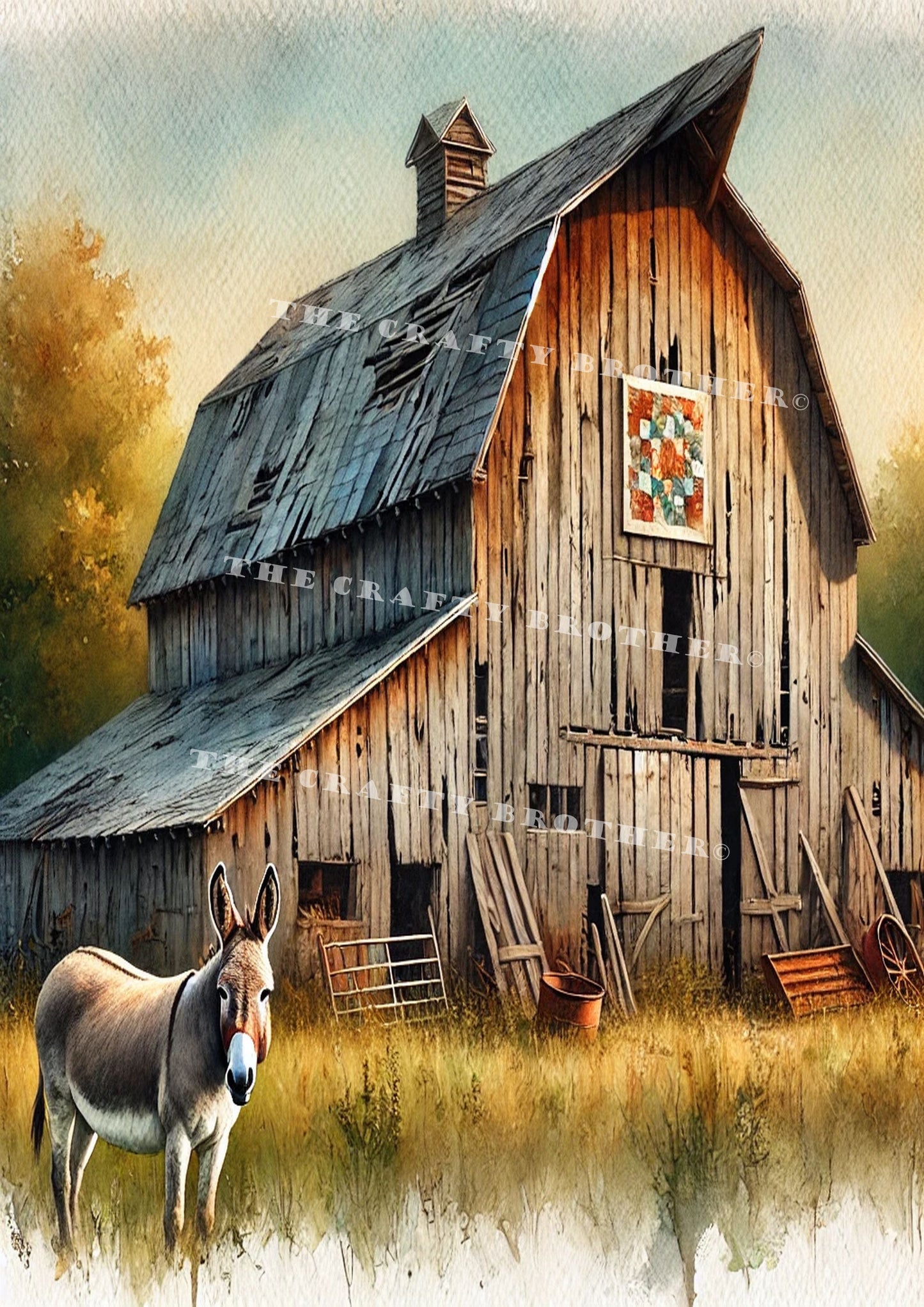 Donkey and Barn