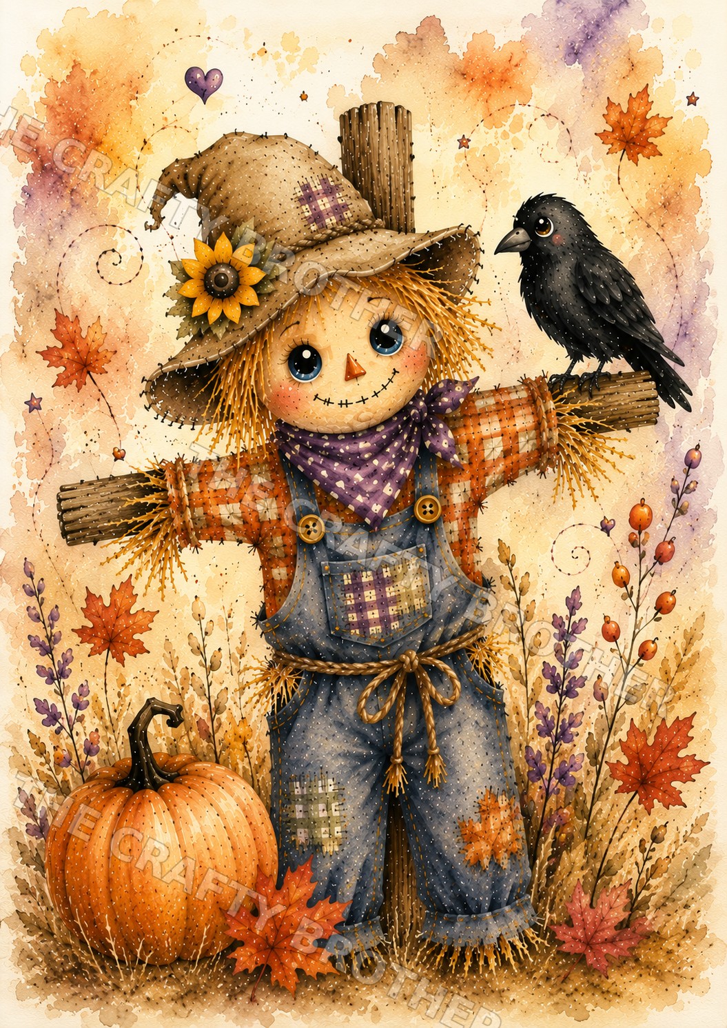 Harvest Crow Scarecrow