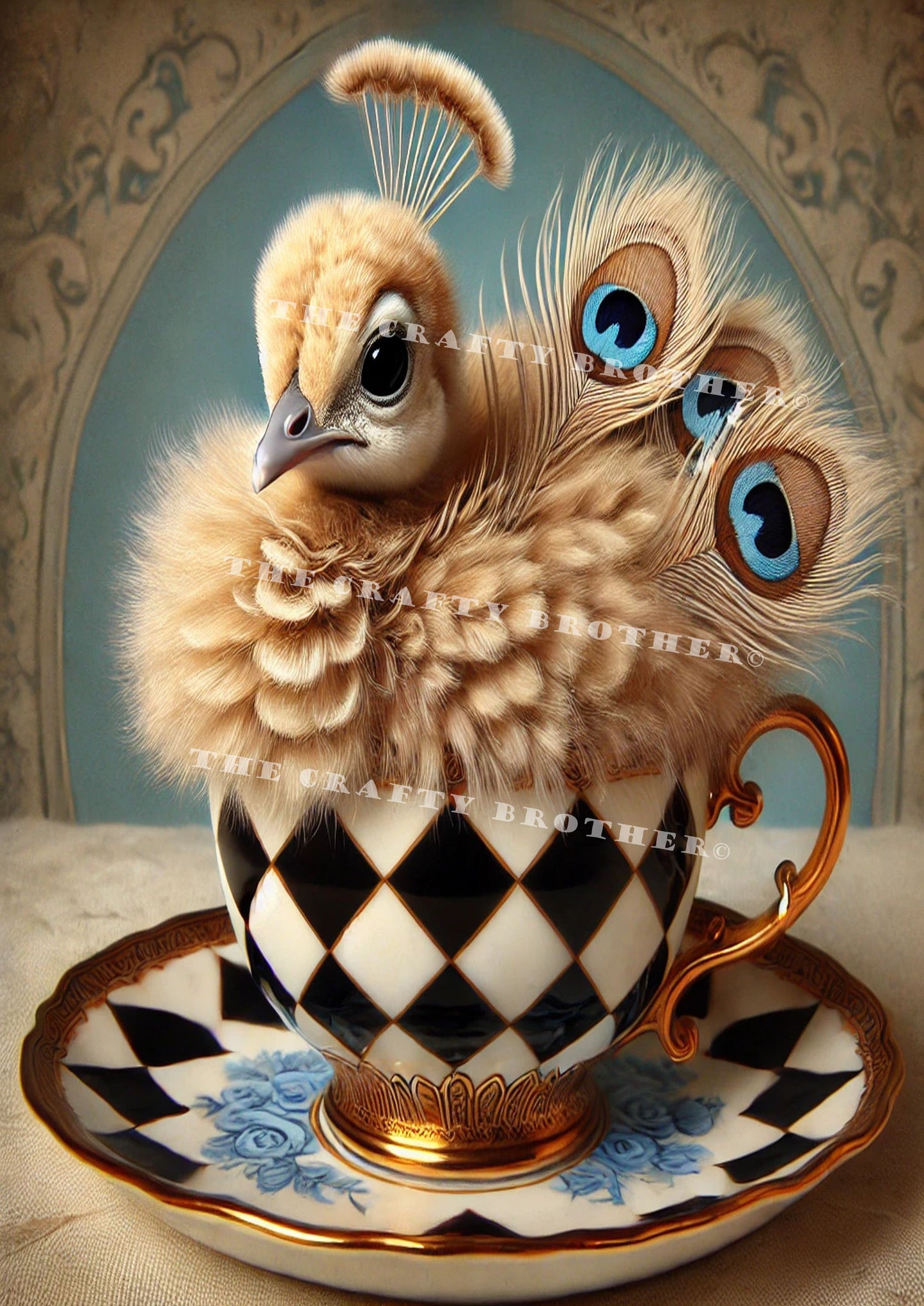 Peacock in a Cup