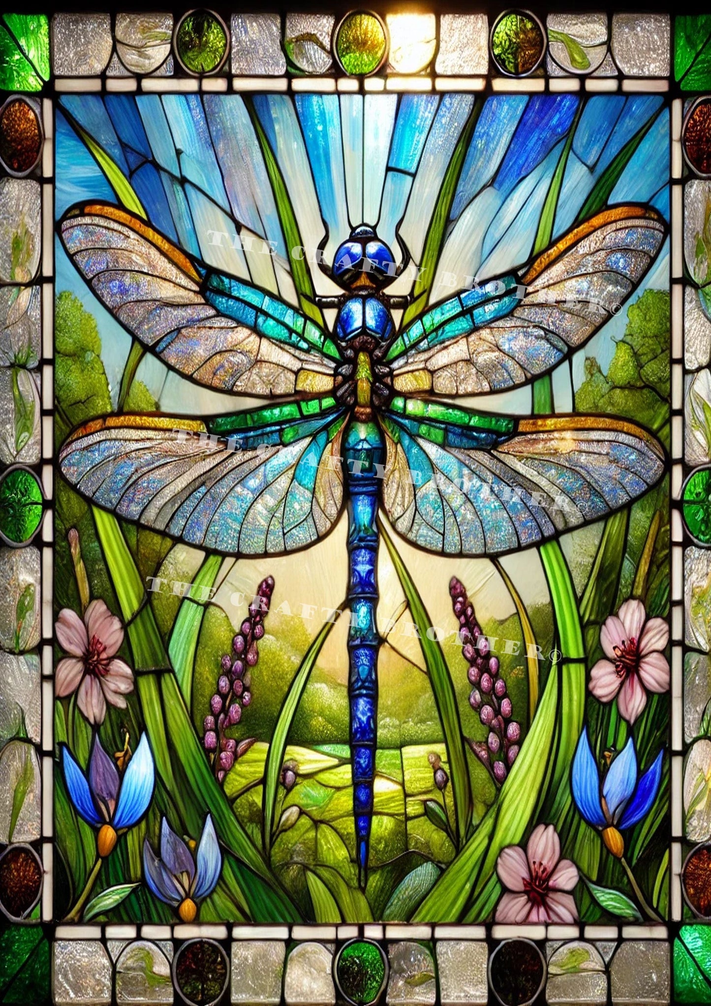 Stained Glass Dragonfly