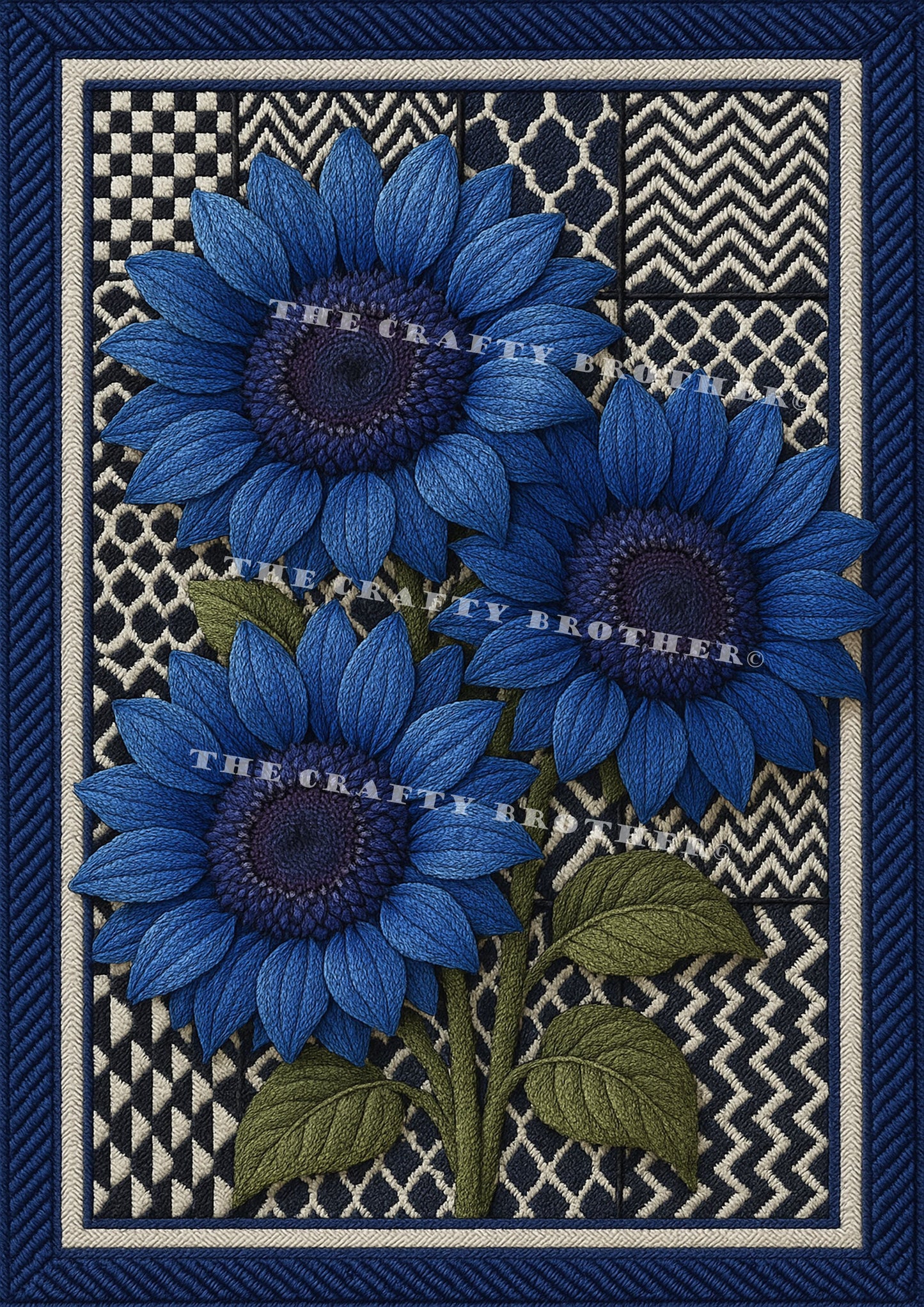 Blue Button Flowers