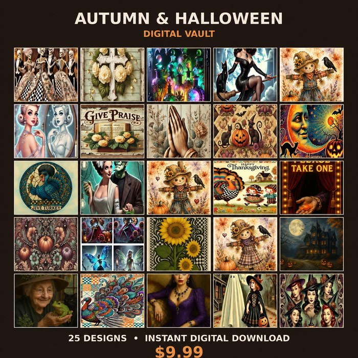 Autumn & Halloween Digital Vault | 25 Designs
