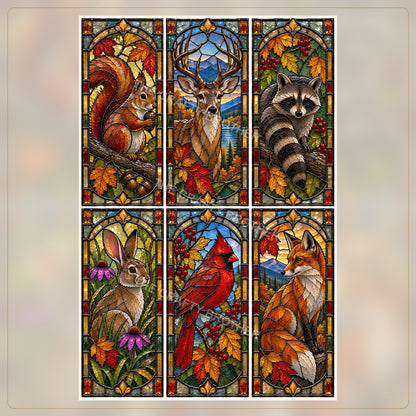 Woodland Friends Stained Glass Six Design Sheet artwork by The Crafty Brother