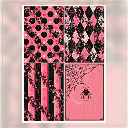 Four-panel pattern composite including a diamond pattern.