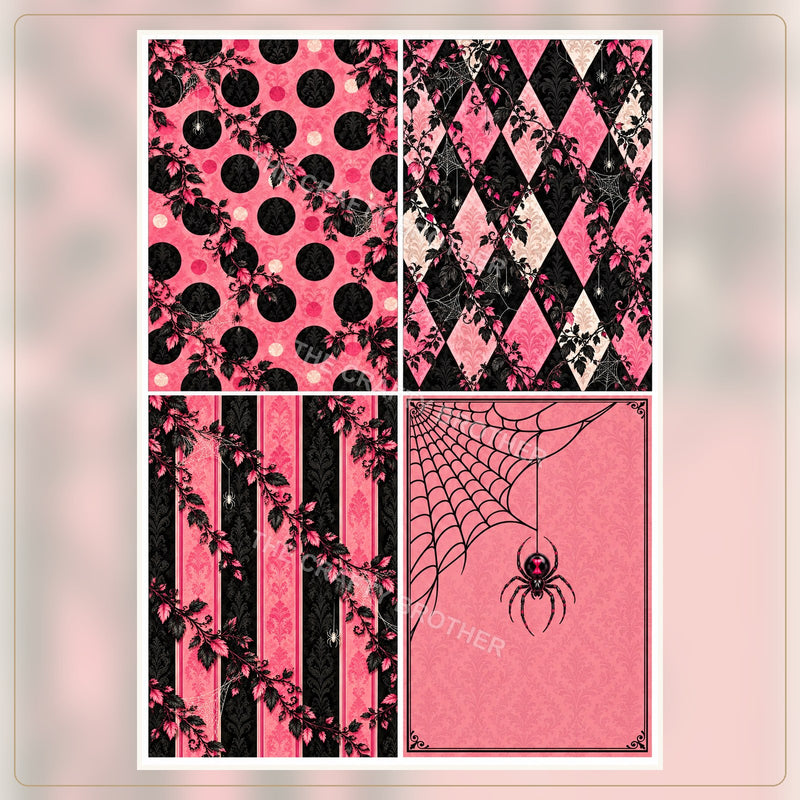 Four-panel pattern composite including a diamond pattern.