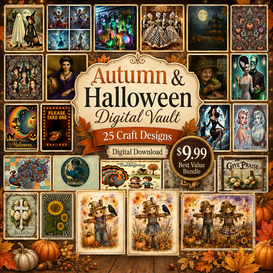 Autumn & Halloween Digital Vault | 25 Designs