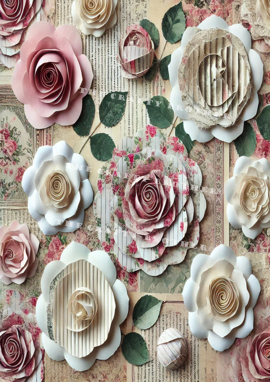Pink and White Paper Flowers