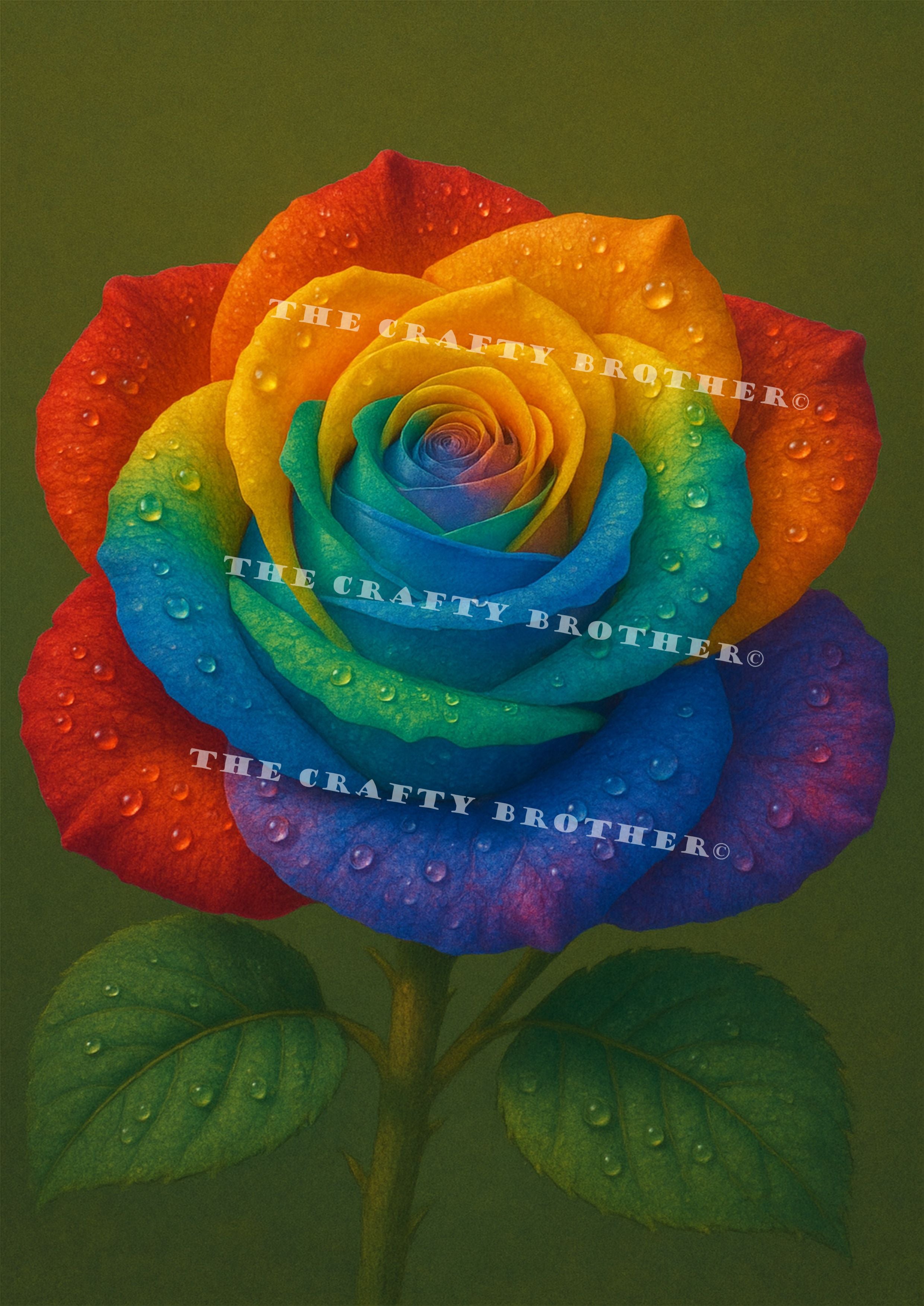 Rainbow Rose – The Crafty Brother