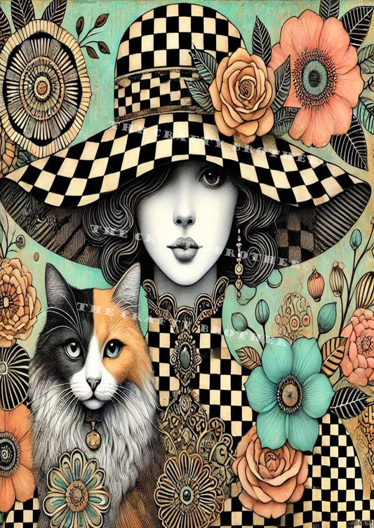 The Checkered Girl With Her Cali