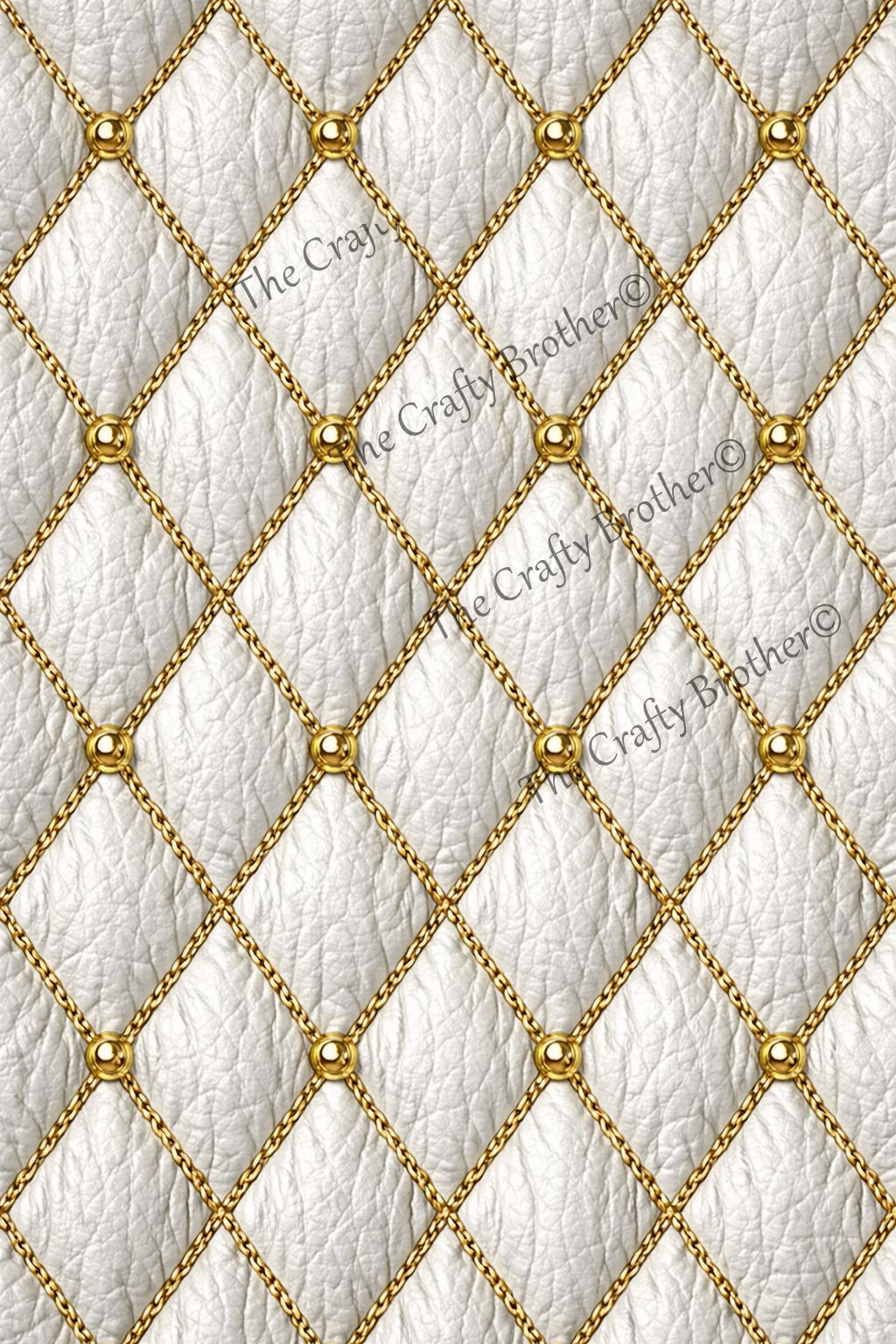 White and Gold Leather
