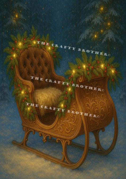 Winter Sleigh with Lights
