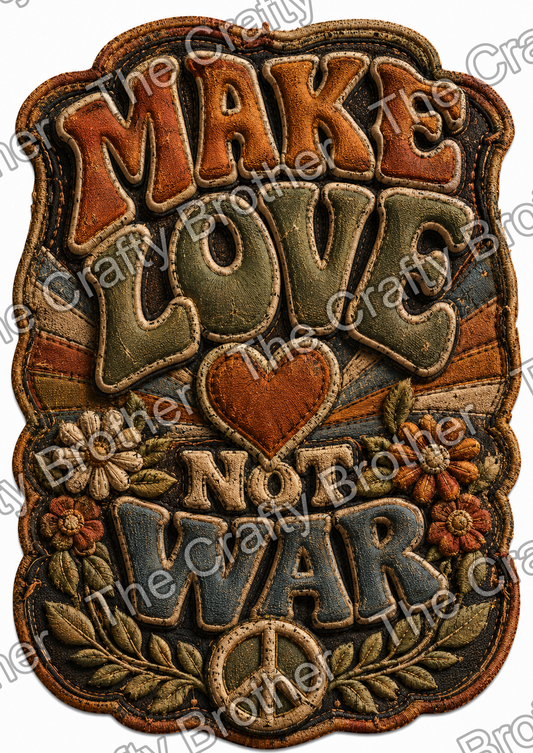 Make Love Not War Classic Patch