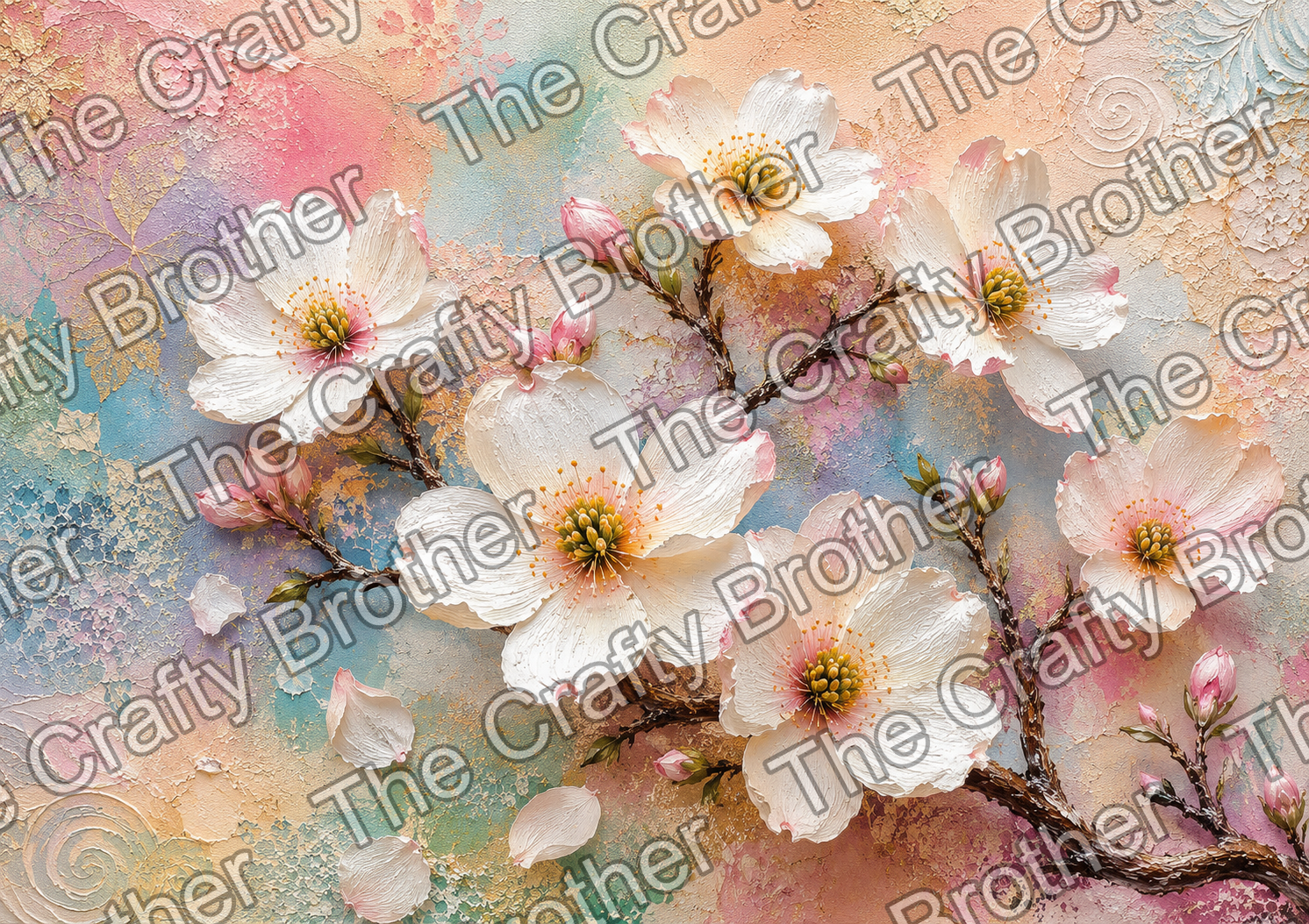 Textured Dogwood Blossoms