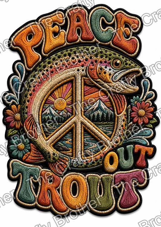 Peace Out Trout Patch