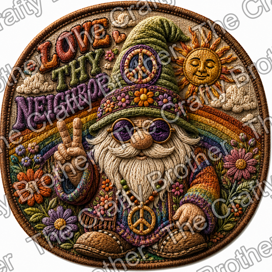 Love Thy Neighbour Gnome Patch