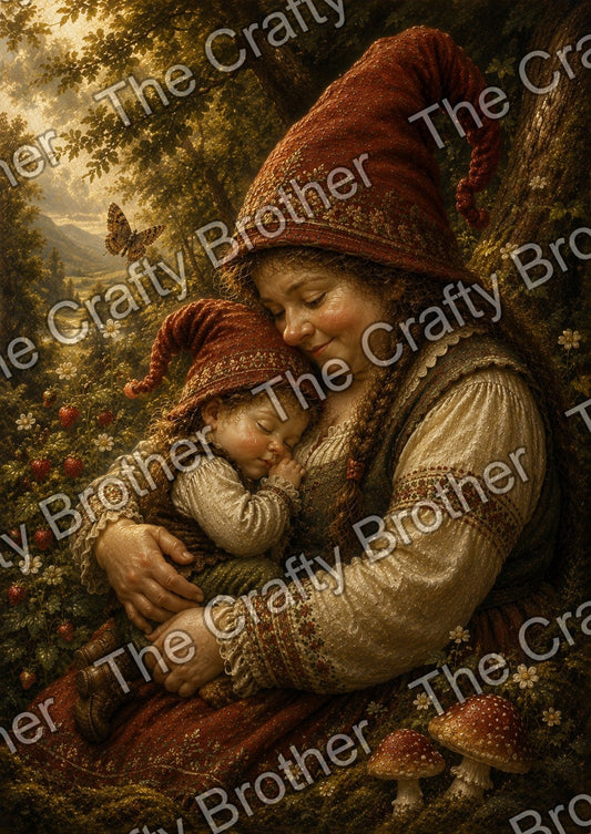 Mama Gnomes And Her Youngest